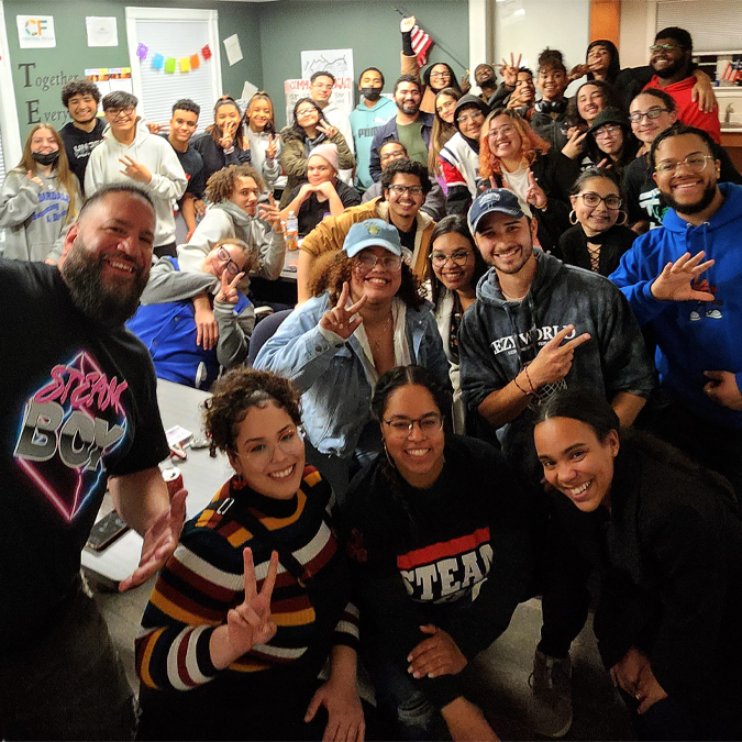 Large STEAM Box community group selfie
